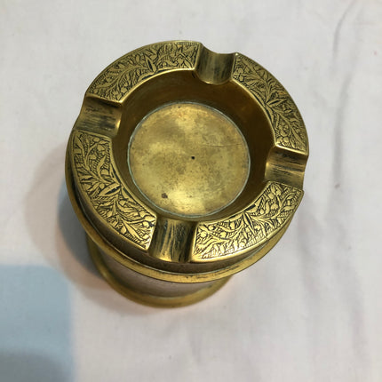 Brass Cigarette Box With Ashtray Lid.