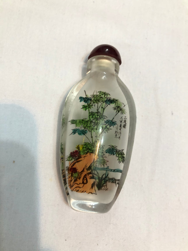 Inside Painted Oriental Snuff/Scent Bottle.