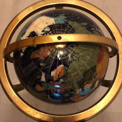 Blue Lapis & Semi Precious Gemstone Globe ( Table Top )