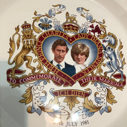 Royal Worcester Charles & Diana Commemorative Plate.