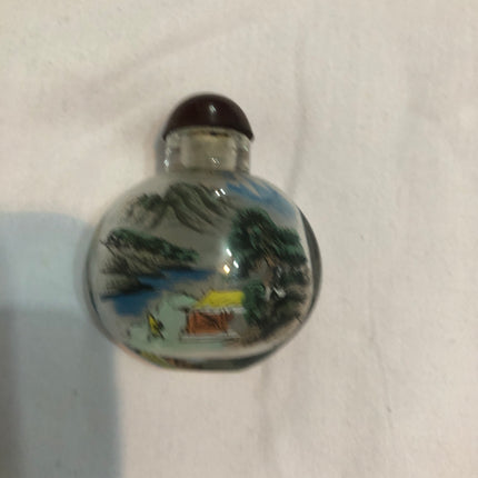 Inside Painted Oriental Snuff/Scent Bottle.