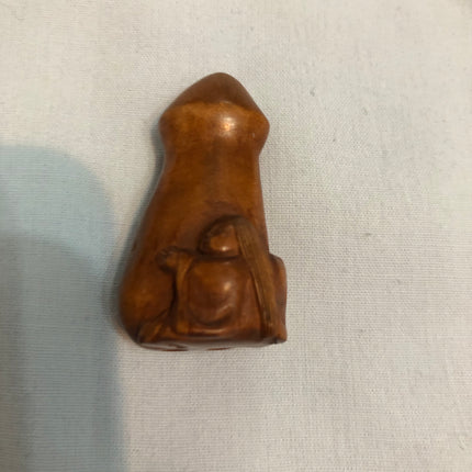 Vintage Carved Erotic Japanese Boxwood Netsuke.