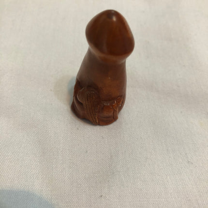 Vintage Carved Erotic Japanese Boxwood Netsuke.