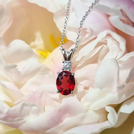 Mini Set 1 - Garnet Jewellery Set in Sterling Silver