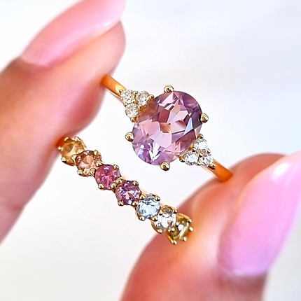Lavender Amethyst Ring in 18k Gold Vermeil