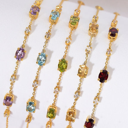 Citrine Bracelet in 18k Gold Vermeil