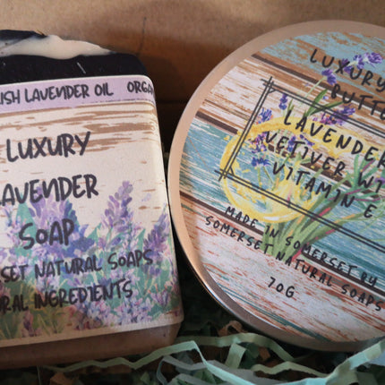 Gift set Luxury Body Butter Lavender & Vetiver  & Luxury Lavender Soap