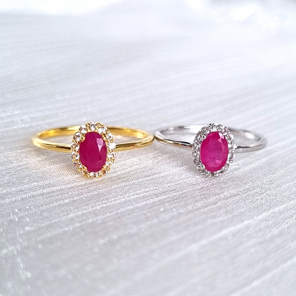 Ruby Ring in Sterling Silver