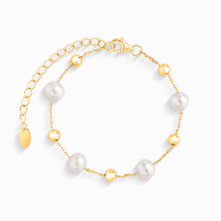 Pearl Bracelet in 18k Gold Vermeil