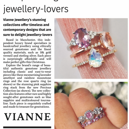 Aurelia Pink Sapphire Ring in Sterling Silver