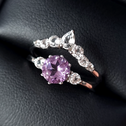 Selene Lavender Amethyst Ring Set in Sterling Silver
