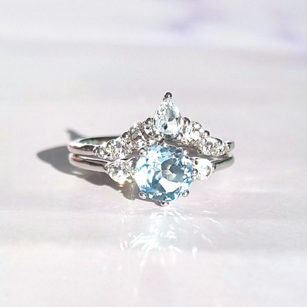 Selene Blue Topaz Ring Set in Sterling Silver