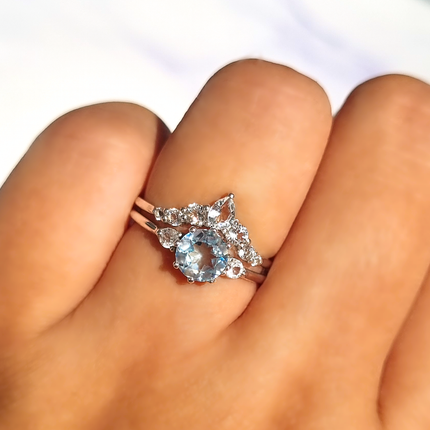 Selene Blue Topaz Ring Set in Sterling Silver