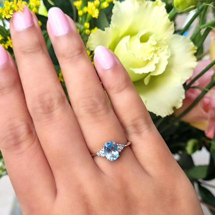 Sky Blue Topaz Ring in Sterling Silver