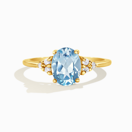 Sky Blue Topaz Ring in 18k Gold Vermeil