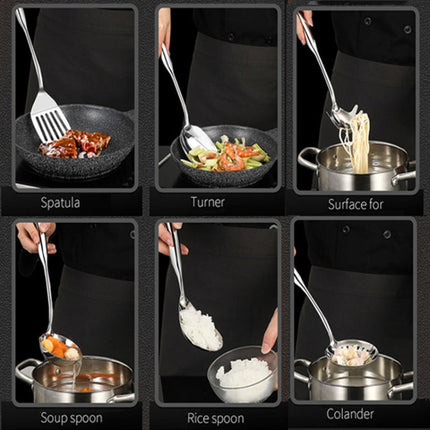 Kacheeg Household Stainless Steel Spatula Kitchenware Kitchen Cooking Tools, Style: Frying Spatula