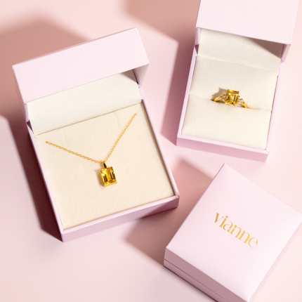 Mini Set 2 - Citrine Jewellery Set in Sterling Silver