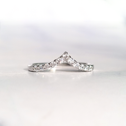 Wishbone Curved Eternity Ring in Sterling Silver