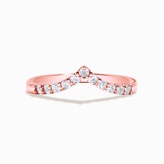 Wishbone Curved Eternity Ring in 18k Rose Gold Vermeil