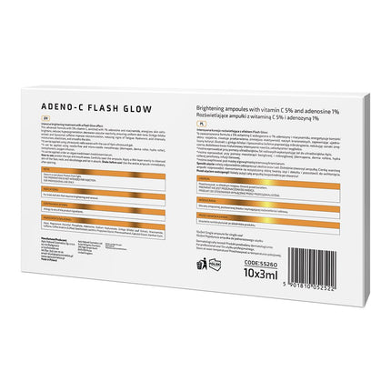 ADENO-C Flash Glow - Brightening Ampoules with vitamin C 5% & adenosine 1% 10x3ml