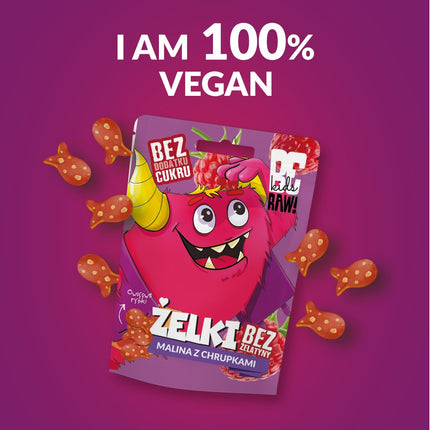 Kids Jelly Beans - Raspberry with Crisps 35g