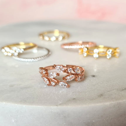 Adjustable Leaf Ring in Rose Gold