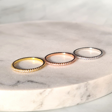 Slim Full Eternity Ring (1.2 mm) in Rose Gold