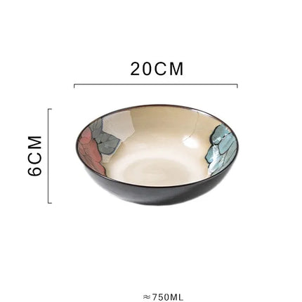 Retro Flower ceramics Tableware 1 Piece