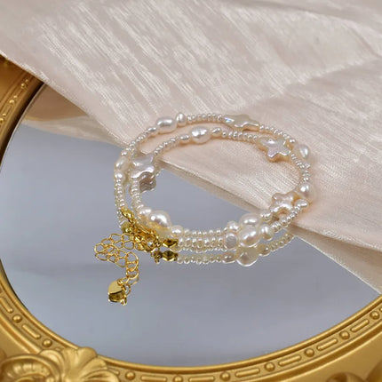 Natural Freshwater Baroque Pearl Necklace Women Fashion Versatile Luxury Retro Small Audience High-End Design Sense