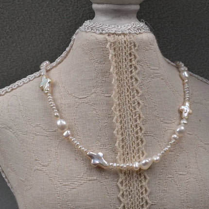 Natural Freshwater Baroque Pearl Necklace Women Fashion Versatile Luxury Retro Small Audience High-End Design Sense