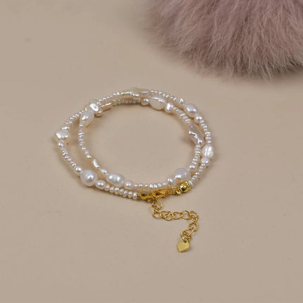 Natural Freshwater Baroque Pearl Necklace Women Fashion Versatile Luxury Retro Small Audience High-End Design Sense