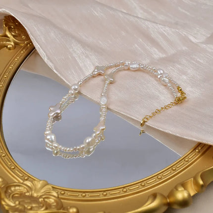 Natural Freshwater Baroque Pearl Necklace Women Fashion Versatile Luxury Retro Small Audience High-End Design Sense