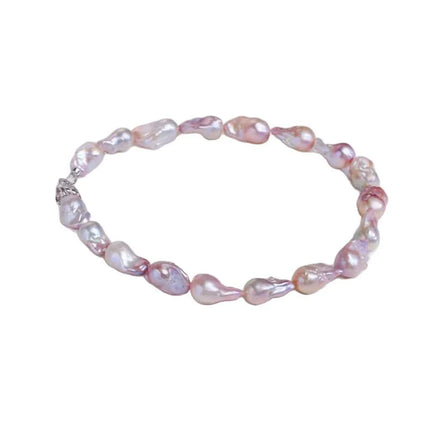French Romantic Aurora Colorful Baroque Pearl Necklace Women Irregular Luxury Chic Clavicle Chain Natural Pearl Jewelry