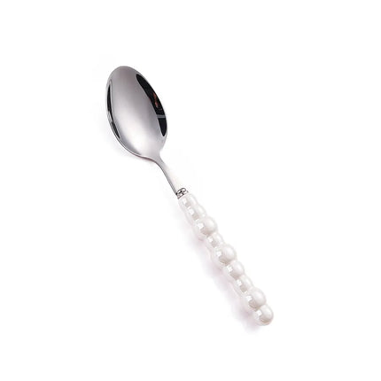Casual Geometry Stainless Steel ceramics spoon Tableware 1 Piece