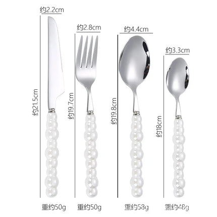 Casual Geometry Stainless Steel ceramics spoon Tableware 1 Piece