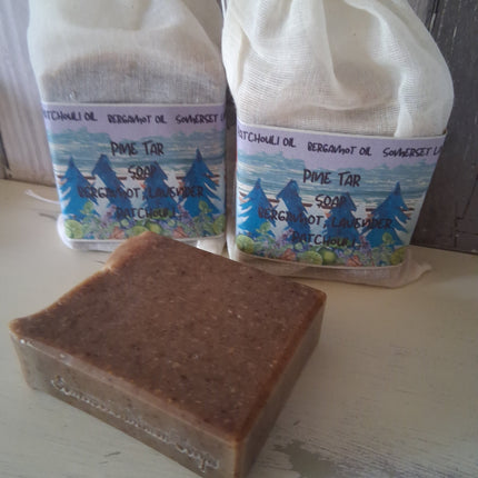 Pine Tar Soap Patchouli,  Lavender & Bergamot