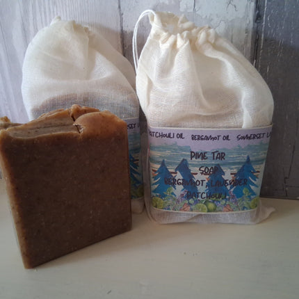 Pine Tar Soap Patchouli,  Lavender & Bergamot